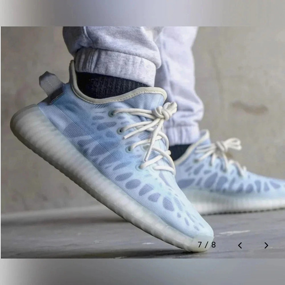 adidas Other - Adidas Yeezy Boost 350 V2 Mono Ice Blue Canvas Shoes Mens 8